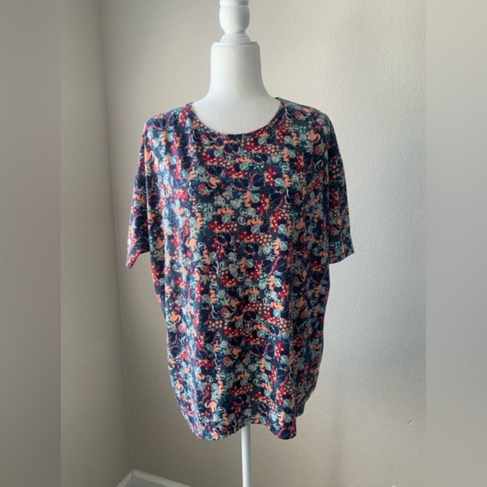 Navy Floral Women's Blouse